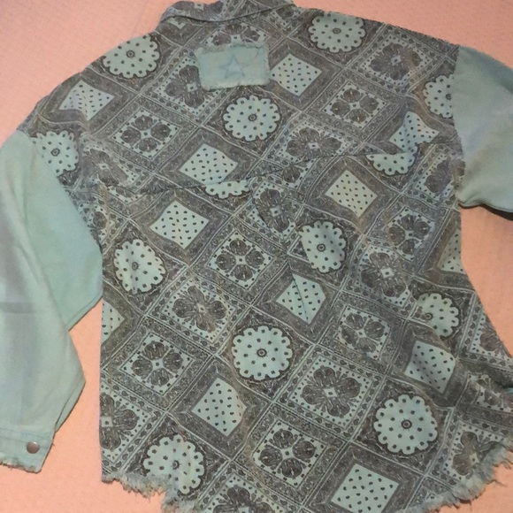 ★POL★ Mint Green Vintage Cotton Twill Shacket★ - Picture 6 of 14